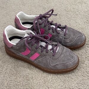 Coolway Women's Gray and Pink Sneakers